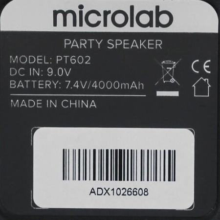 Портативная аудиосистема Microlab PT602, черный
