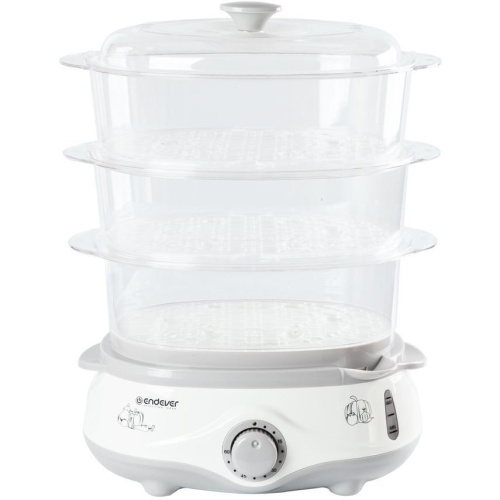 Пароварка Endever Vita-170, белый/серый