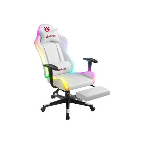 Игровое кресло Defender Watcher RGB Led 64336 White