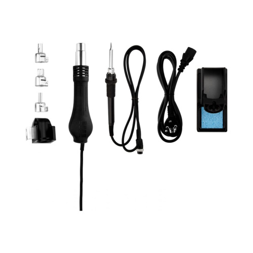 Паяльная станция REXANT 12-0721 2 в1 паяльник + термофен, с цифровым дисплеем, 150-500 С