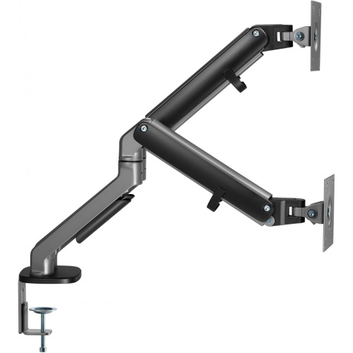 Кронштейн для мониторов Ultramounts UM 735BL черный/серый 17"-27" макс.7кг крепление к столешнице поворот и наклон