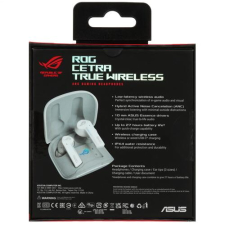 Наушники TWS ASUS ROG Cetra True Wireless белый