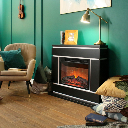 Электрокамин RealFlame Vega 24 BLM черный с очагом Irvine 24