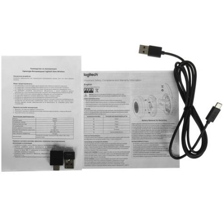 Беспроводные наушники Logitech Zone Wireless UC черный