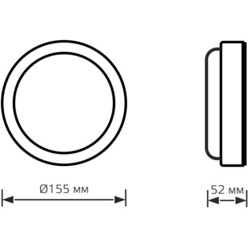 Светильник Gauss ЖКХ 126411215-S 15Вт 4000K белый датч.движения