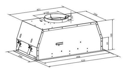 Вытяжка полновстраиваемая Indesit INAE 64LM IX серебристый