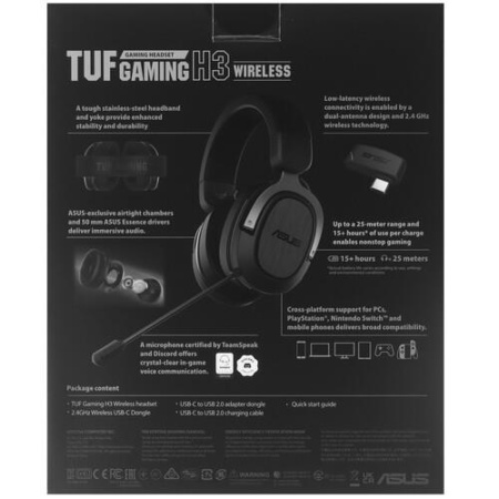 Беспроводные наушники ASUS TUF Gaming H3 Wireless черный
