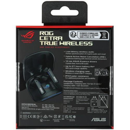 Наушники TWS ASUS ROG Cetra True Wireless черный