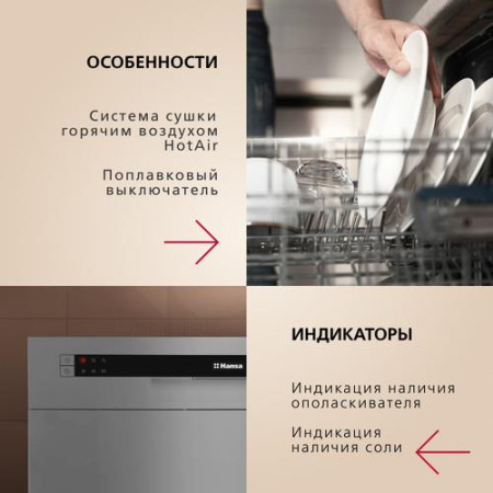 Посудомоечная машина Hansa ZWM536SH серый