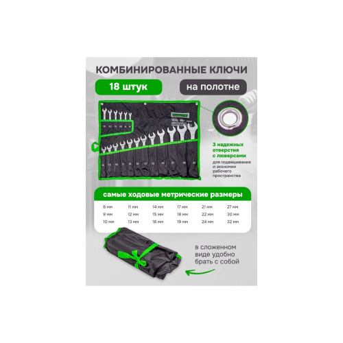 Набор ключей комбинированных ForsLine FL-5181P(54263) 18пр.