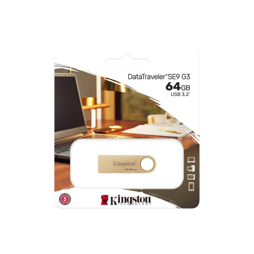 USB-флешка Kingston DataTraveler SE9 DTSE9G3/64GB 64GB USB3.0 серебристый