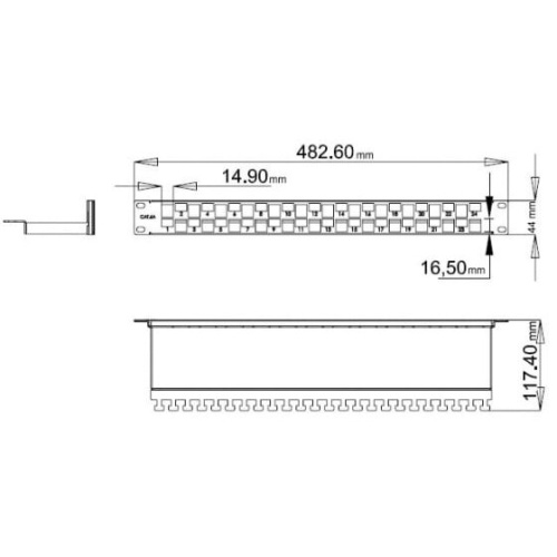 Патч-панель Hyperline PPBL3-19-24S-RM в шкаф