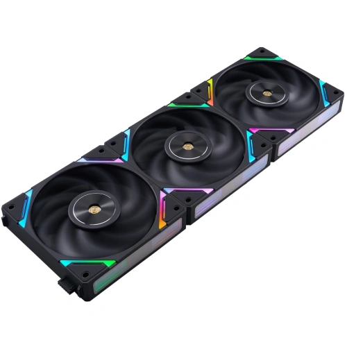 Комплект вентиляторов (3 шт.) 1STPLAYER XF7 Black (XF7-BK-3IN1) / 120mm ARGB 3pin 5V PWM 4pin 12V 600-2000rpm 56.8cfm 33.12dBA