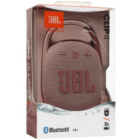 Портативная колонка JBL CLIP 4, розовый