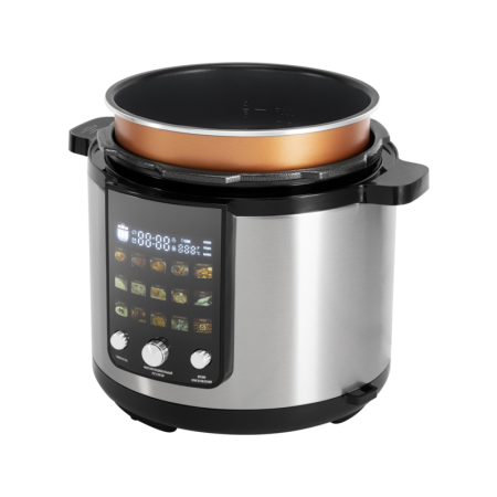 Мультиварка-скороварка Hyundai HYMC-2402 серебристый/черный