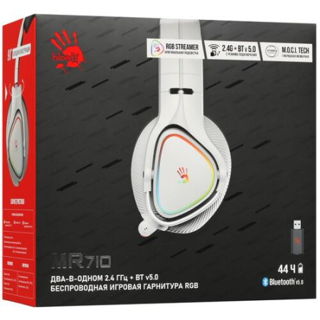 Беспроводные/проводные наушники A4Tech Bloody MR710 серый