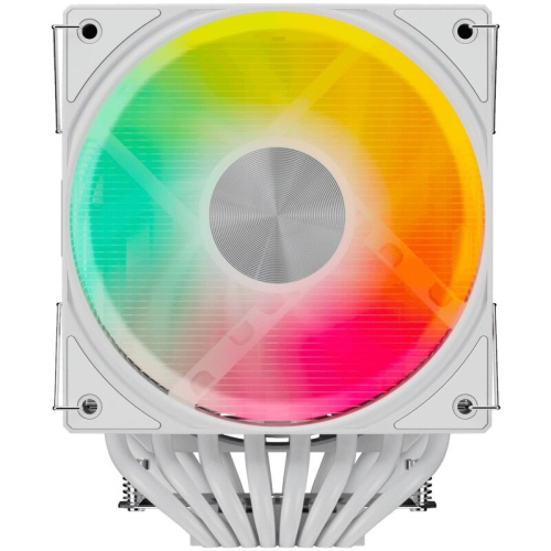Кулер upHere UE2TC6 White ARGB / 6HPx6mm, 265W TDP, dual tower, 2x120mm ARGB fans, 600-1650RPM, 68 CFM, 25dBA