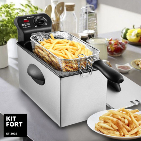 Фритюрница Kitfort КТ-2022 черный/серебристый