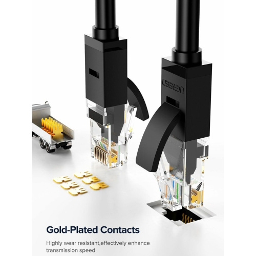 Кабель сетевой UGREEN NW102 (20170) Cat 6 8-Core U/UTP Ethernet Cable 50m Black