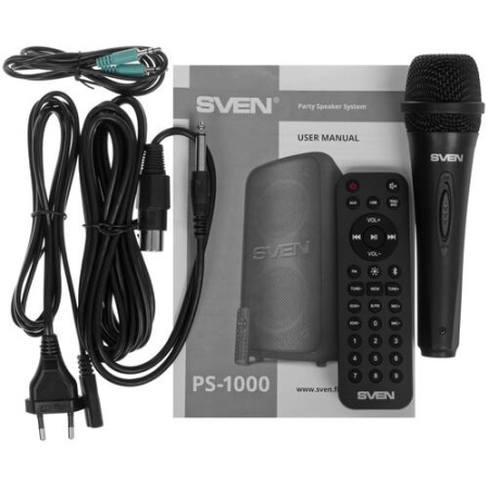 Портативная аудиосистема SVEN АС PS-1000, черный