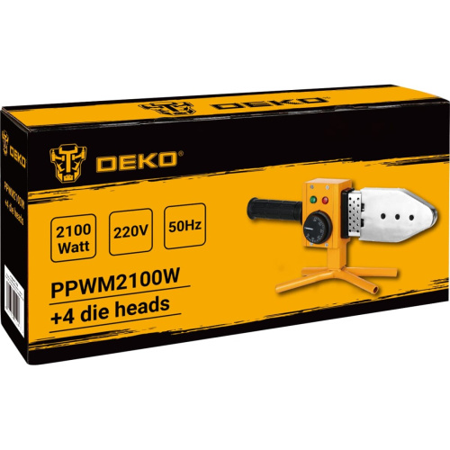 Сварочный аппарат для полипропиленовых труб DEKO PPWM 2100 W 063-4247 4 насадки