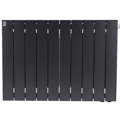 Биметаллический радиатор отопления Rifar Supremo Ventil SVR 500 10 секций нижнее правое подключение титан