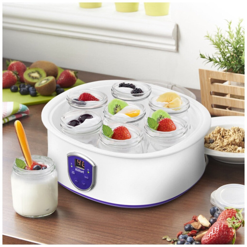 Йогуртница Kitfort КТ-2088-1 белый/фиолетовый