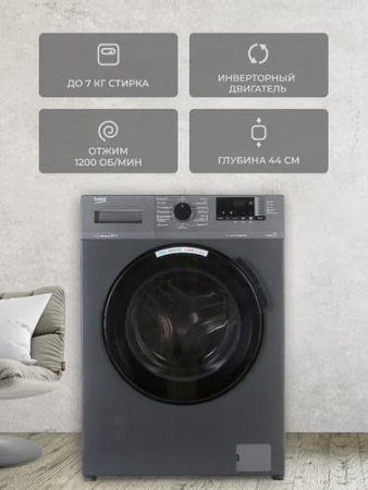Стиральная машина Beko WSPE7612A черный
