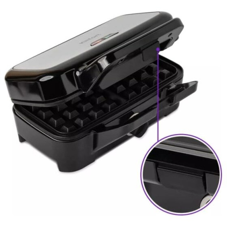 Вафельница Kitfort КТ-1674 черный/серебристый