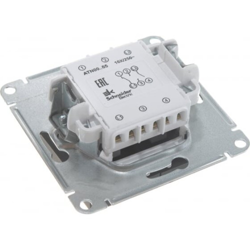 Переключатель Schneider Electric AtlasDesign ATN001065 2-клавишный, Карбон