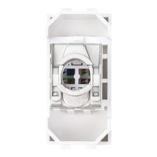 Розетка компьютерная DKC СП Brava 76457B 1мод. RJ45 Cat.5E экран белая