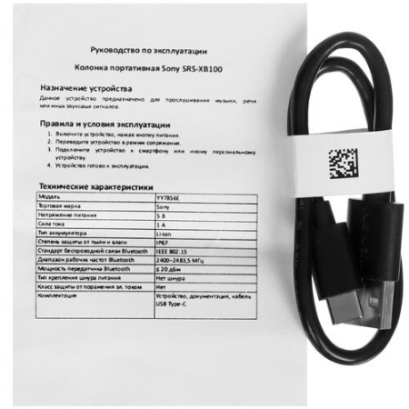Портативная колонка Sony SRS-XB100, черный