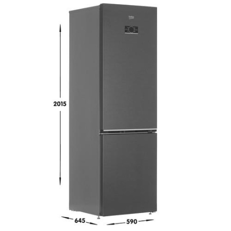 Холодильник с морозильником Beko B3DRCNK402HXBR серый