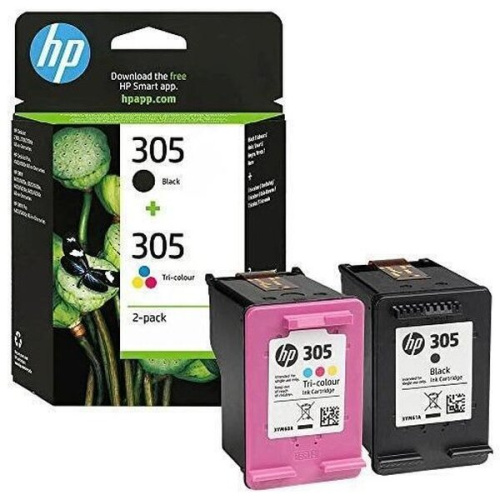 Картридж струйный HP 305 (3YM60AE+3YM61AE) 6ZD17AE черный/трехцветный (120стр) (2мл) для HP DJ 2300/2700/2730/4100/4134