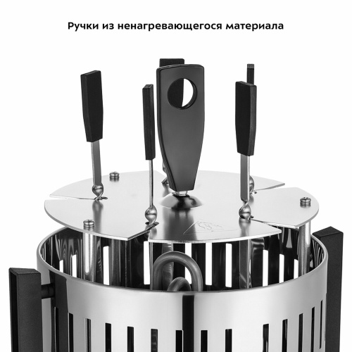 Шашлычница электрическая Kitfort КТ-1408 нерж/желтый