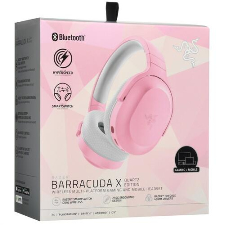 Беспроводные/проводные наушники Razer Barracuda X (2022) розовый