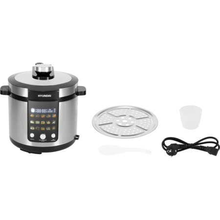 Мультиварка-скороварка Hyundai HYMC-2402 серебристый/черный