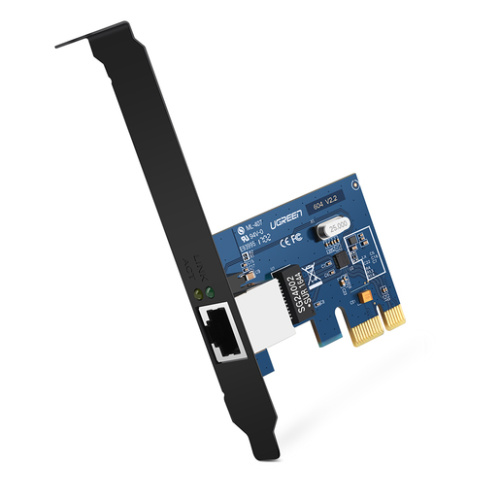 Адаптер UGREEN US230 30771 Gigabit 10/100/1000Mbps PCI Express Network Adapter Black