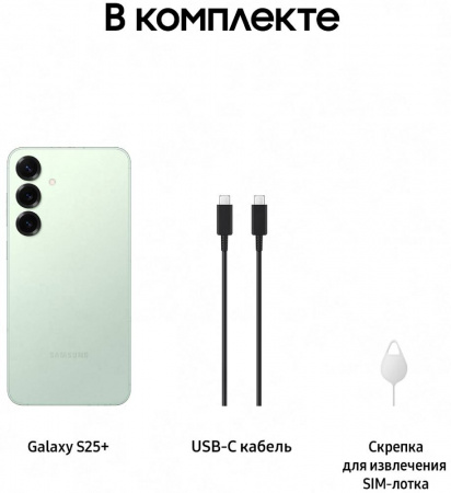 Смартфон Samsung Galaxy S25 Plus 12/256 Гб 5G Мятный