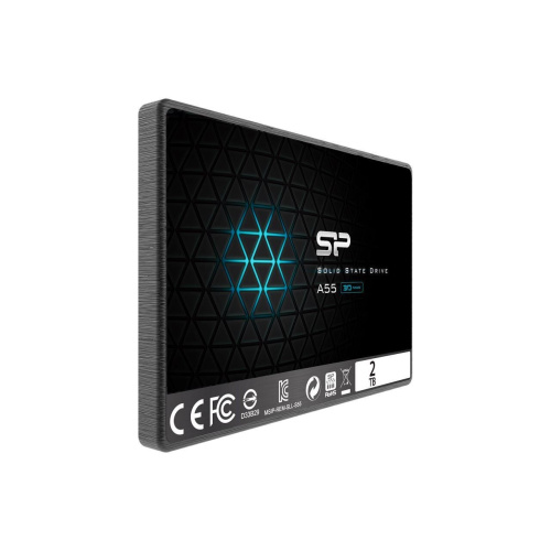 SSD Silicon Power A55 SP002TBSS3A55S25, 2TB 2.5", SATA III R/W - 500/450 MB/s TLC