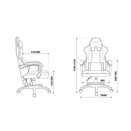 Кресло игровое Zombie Rudger черный