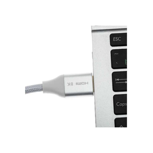 Кабель аудио-видео Cactus CS-HDMI.2.1-1 HDMI (m)/HDMI (m) 1м серебристый