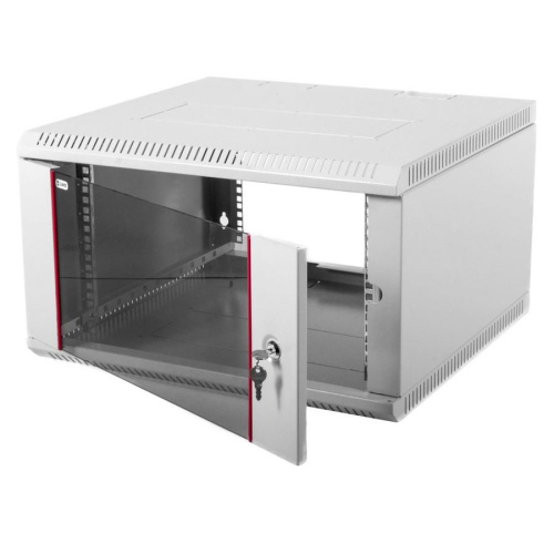 Шкаф коммутационный ЦМО ШРН-6.650 настенный 6U 600x650мм пер.дв.стекл серый