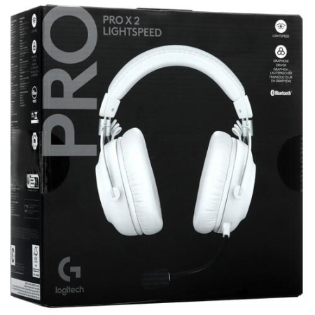 Беспроводные/проводные наушники Logitech PRO X 2 белый
