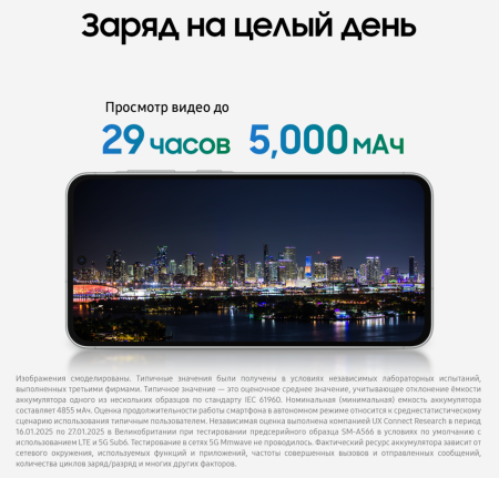 Смартфон Samsung Galaxy A56 8/256 Гб 5G Графитовый (A566E)