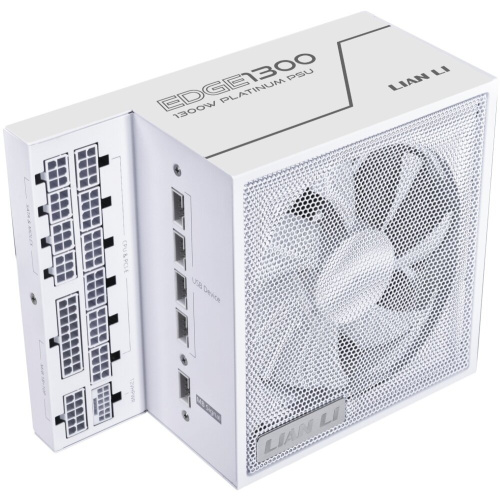 Блок питания Lian Li EG1300 (G9P.EG1300.WE00.RU) / White / ATX 3.1, 1300W, 80 Plus Platinum, PCIe 5.1, APFC, USB HUB, 120mm FDB Fan, Fully Modular