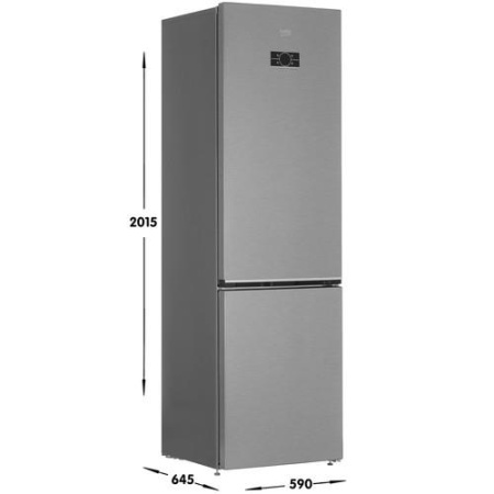 Холодильник с морозильником Beko B3RCNK402HX серебристый