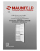 Холодильник с морозильником MAUNFELD MFF200NFBE черный