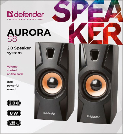 Колонки Defender Aurora S8 черный (65408)