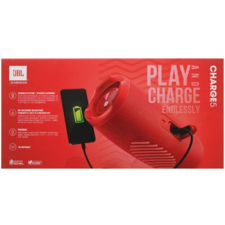 Портативная колонка JBL Charge 5, красный